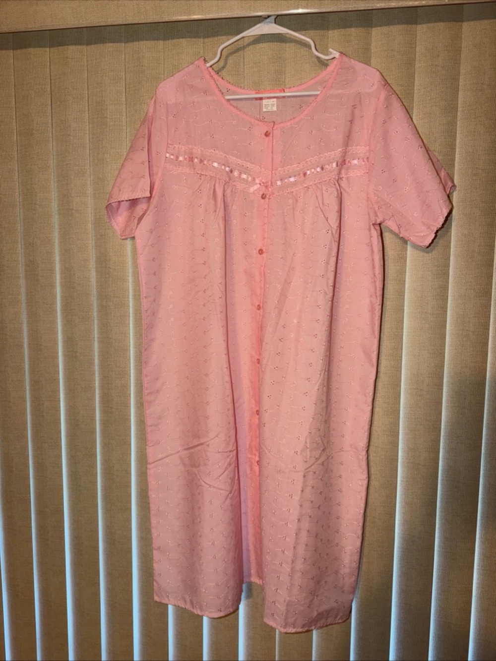 Loft Fashion Pink Button-Front Nightdress